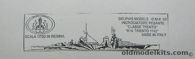 Delphis Models 1/700 RN Trento Cruiser 1942 - Trento Class Cruiser, DMK 08 plastic model kit